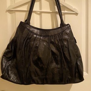 Black leather HOBO International shoulder bag